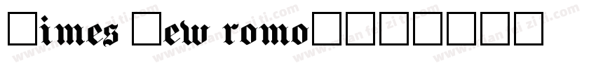 times new romon字体转换